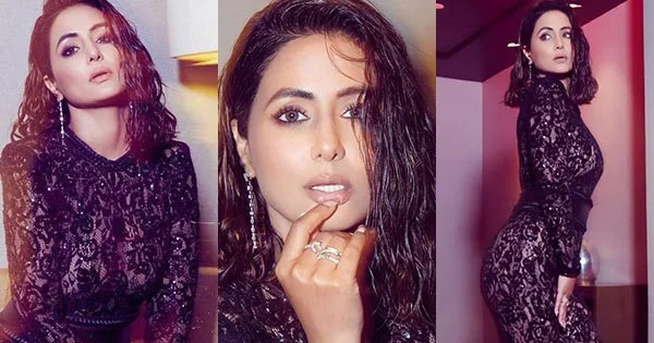 Hina Khan in black lace jumpsuit oozes hotness – see all hot photos.