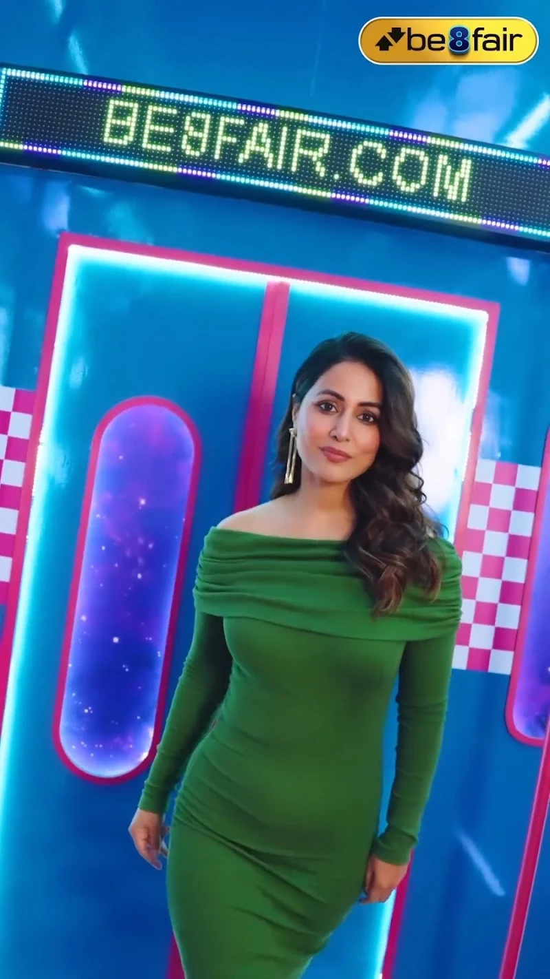 hina khan bodycon green dress sexy body