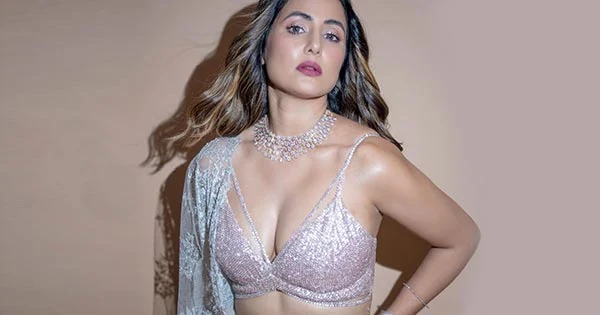 Hina Khan flaunting ample cleavage in a tiny bralette is too hot to handle – see now.