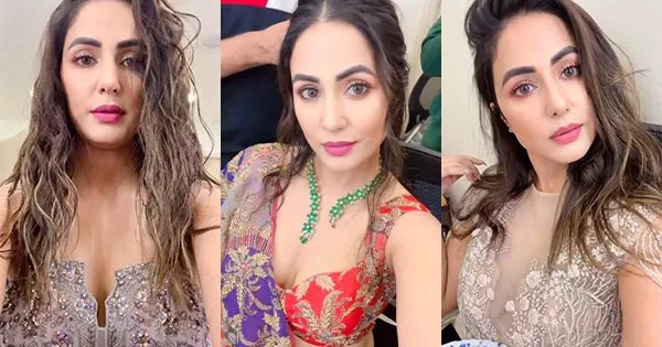 Hina Khan looks stunning hot in both dress and saree – see photos.