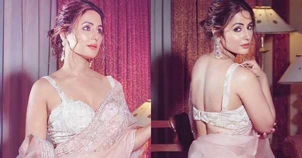 Hina Khan in this saree with backless blouse is too hot to handle – see now.