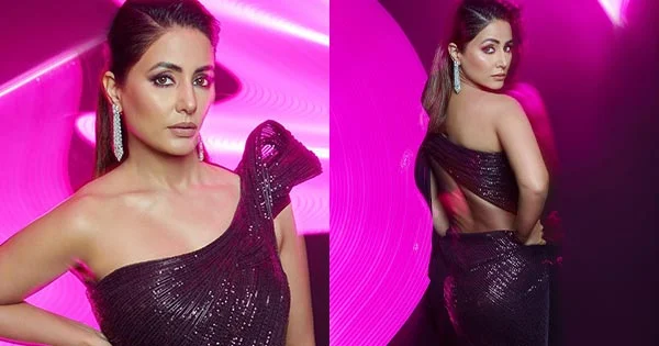 Hina Khan looks simply stunning in this shimmery dress – see her elegant and stylish look.