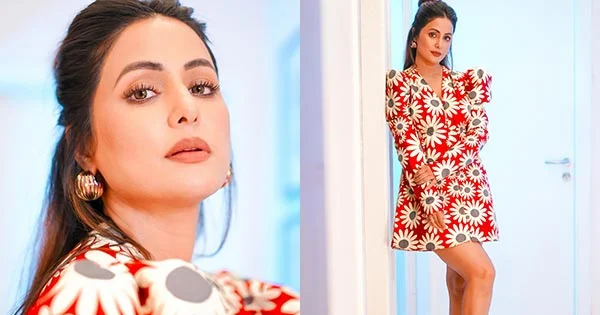 Hina Khan is a wildflower in short red attire looking stunning hot – see now.