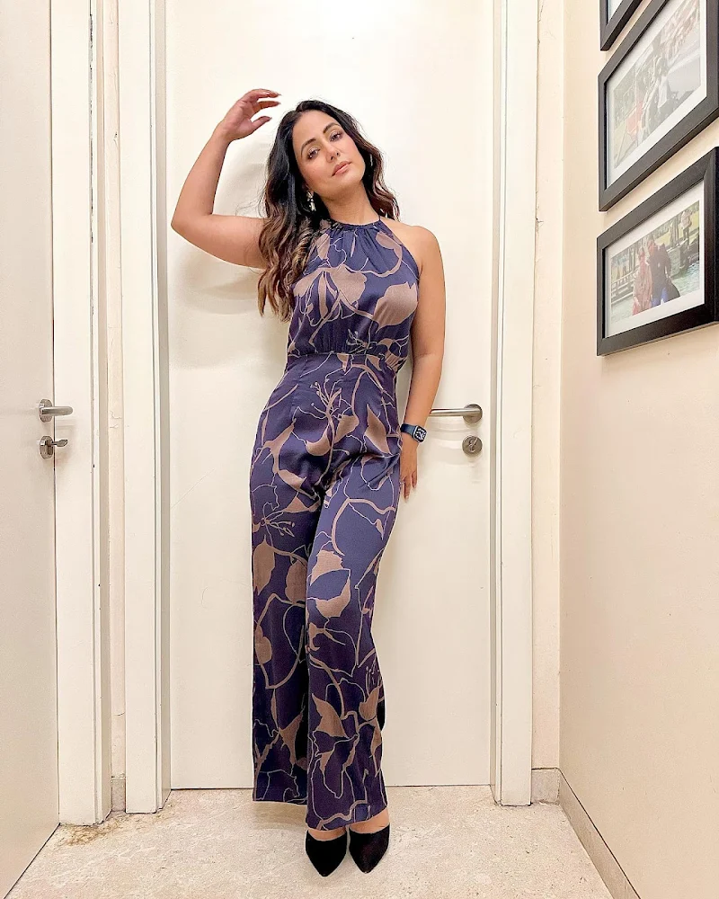 Hina Khan stylish jumpsuit hot actress