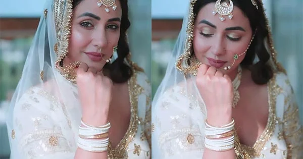 Hina Khan in this white Indian outfit looks stunning – watch video.