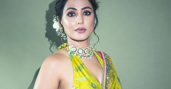 Hina Khan looks simply stunning in this yellow saree with backless blouse – see now.