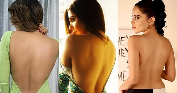 21 hot Indian TV actresses flaunting their sexy back in backless sarees, dresses and bikini.