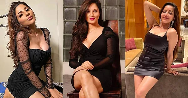 10 Indian TV actresses in short black dress looking stunning hot – part 1.