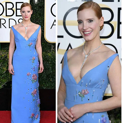 Jessica Chastain cleavage hot hollywood actress