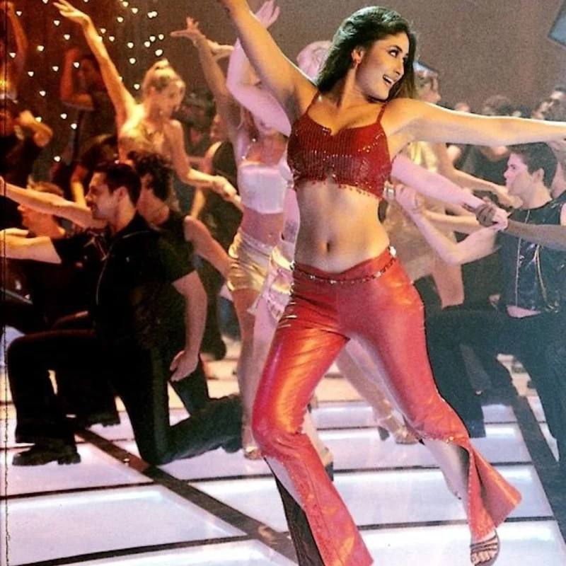 Kareena red bralete pant kkk3 bollywood iconic costume look