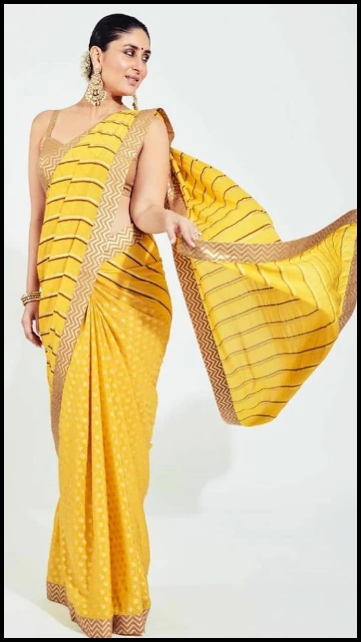 kareena kapoor yellow saree bollywood actress