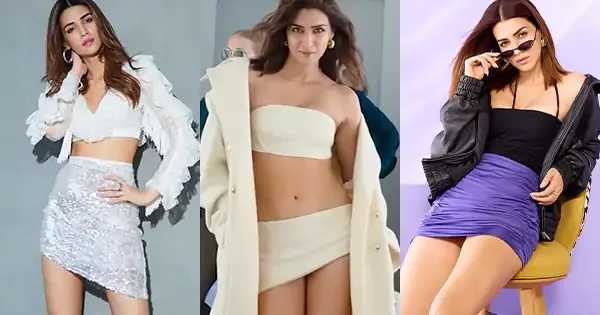 9 hot photos of Kriti Sanon in short skirts flaunting her sexy legs.