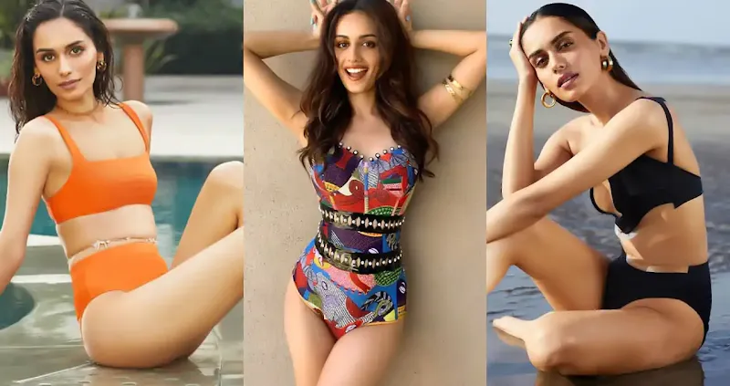 manushi chhillar bikini swimsuit sexy body