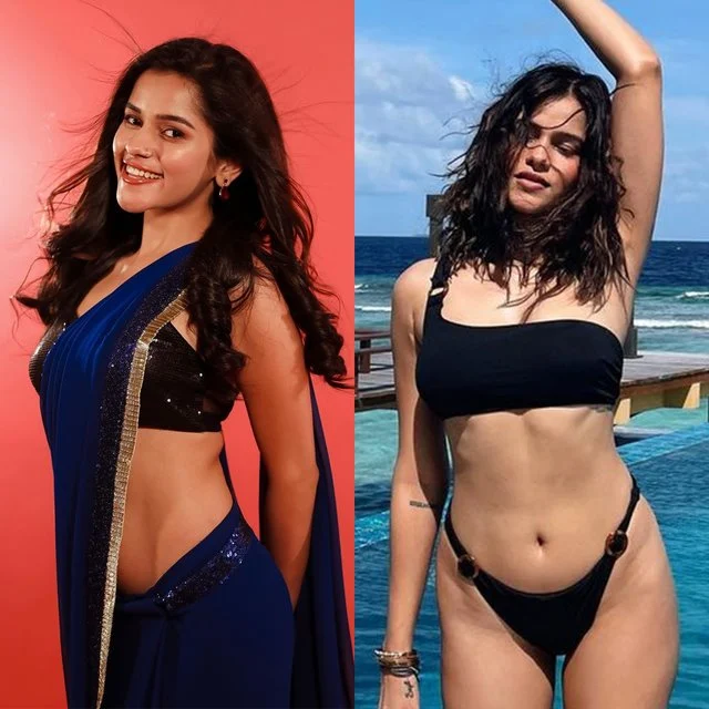 Meghna Kaur – saree vs bikini – 52.