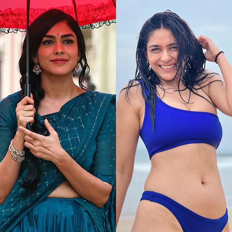 Mrunal Thakur – saree vs bikini – 34.