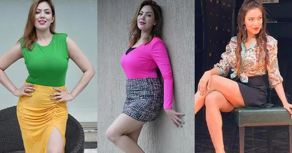 Munmun Dutta short skirt curvy body sexy legs