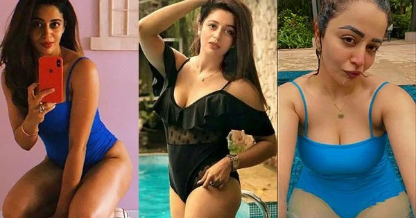 nehha pendse bikini swimsuit curvy actress