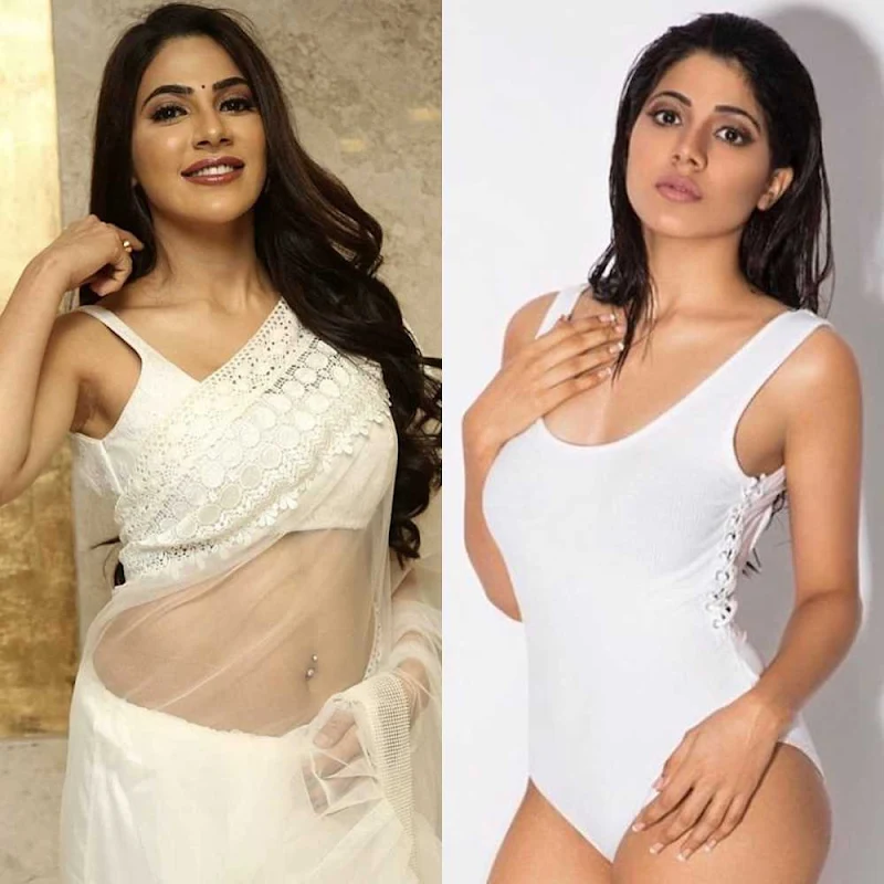 Nikki Tamboli – saree vs bikini – 79.