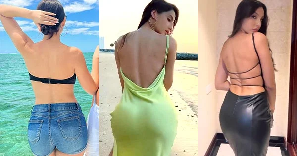 nora fatehi sexy back backless