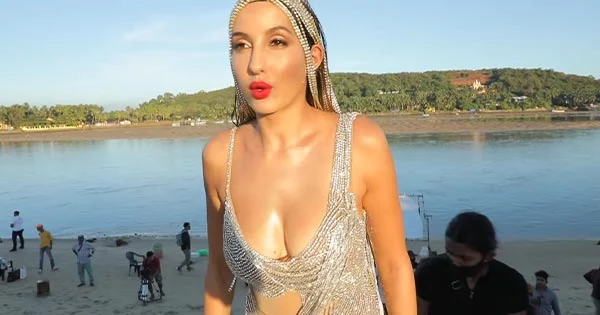 nora fatehi cleavage dance meri rani