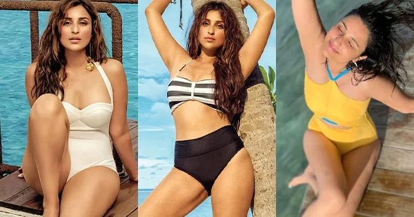 15 hot photos of Parineeti Chopra in bikini and swimsuits.