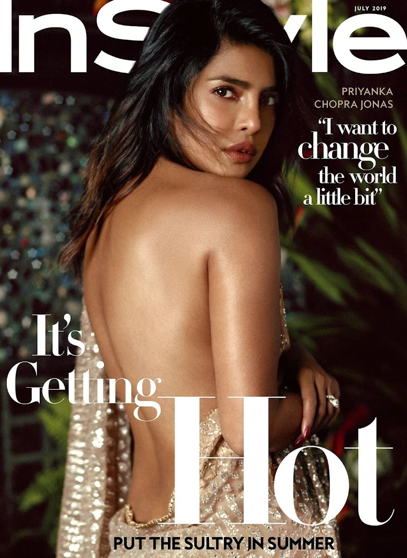 Priyanka Chopra sexy back magazine cover photoshoot