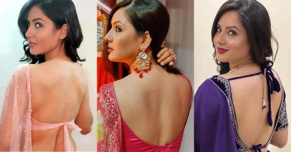 15 hot pics of Puja Banerjee in backless sarees.