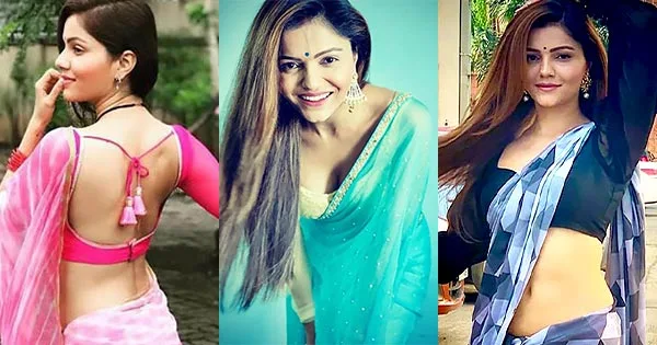 30 hot photos of Rubina Dilaik in saree – Bigg Boss 14 winner looking too hot to handle in these sarees flaunting her perfect midriff.