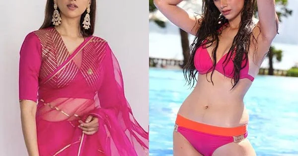 saree vs bikini hot actress