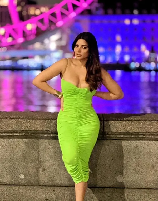 shama sikander bodycon dress sexy body tv actress