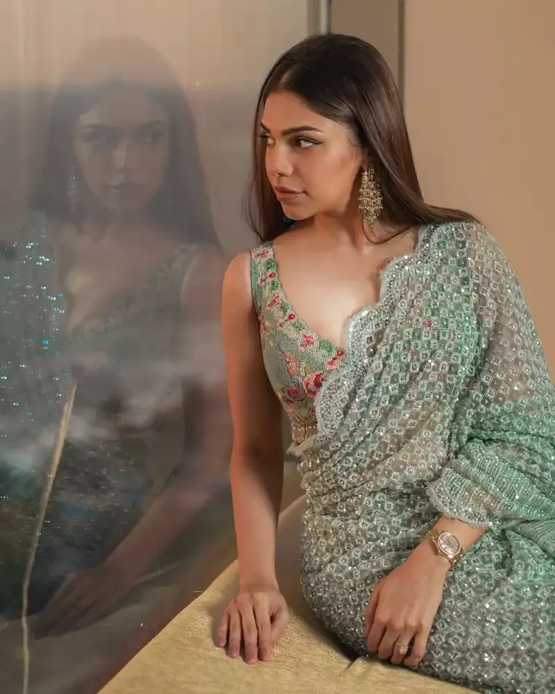 sharmin segal saree hot heeramandi actress