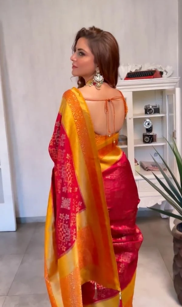 shraddha arya backless saree hot tv actress