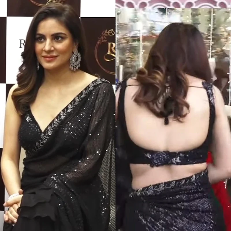 shraddha arya backless saree hot tv actress