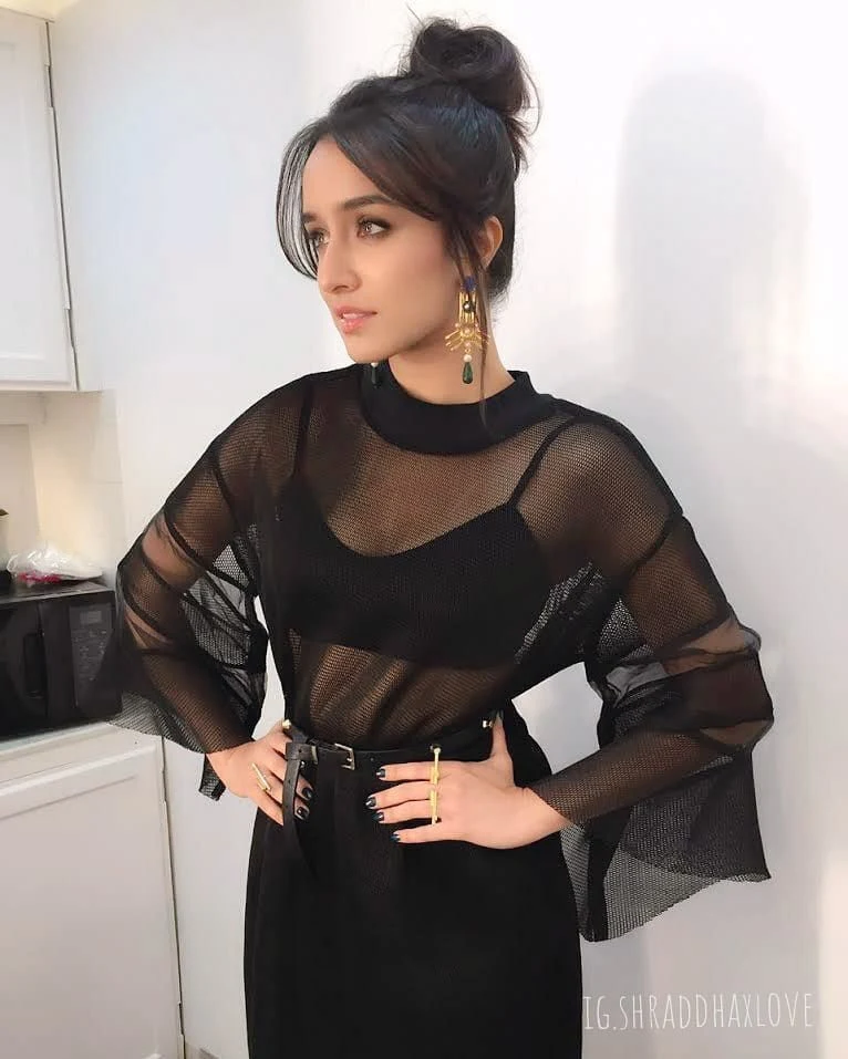 Shraddha Kapoor sheer black dress bollywood actress