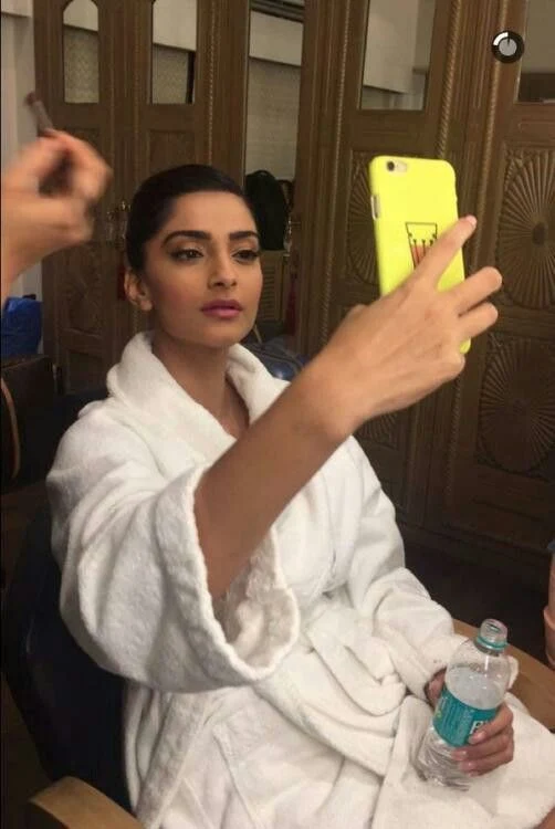 Sonam Kapoor bathrobe bollywood actress