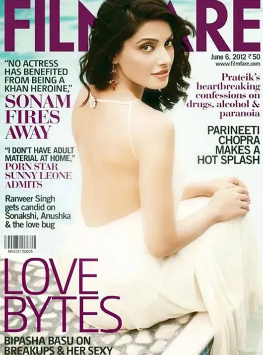 Sonam Kapoor sexy back magazine cover photoshoot