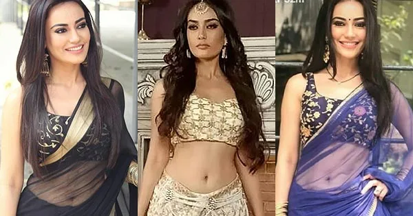 18 hot pics of Surbhi Jyoti in navel baring sarees, bikinis and stylish outfits.