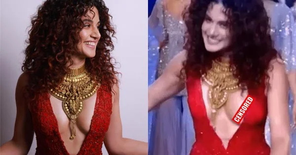 Taapsee Pannu nip slip wardrobe malfunction video – watch videos.