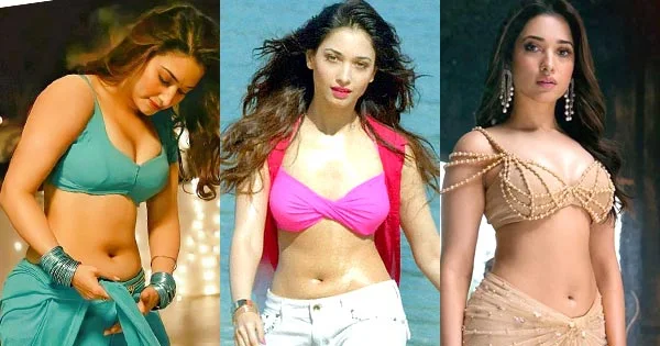 50 hot photos of Tamannaah showing navel in sarees, bikini top, workout and stylish outfits.