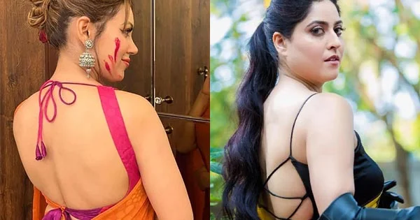 5 actresses of TMKOC in backless saree.