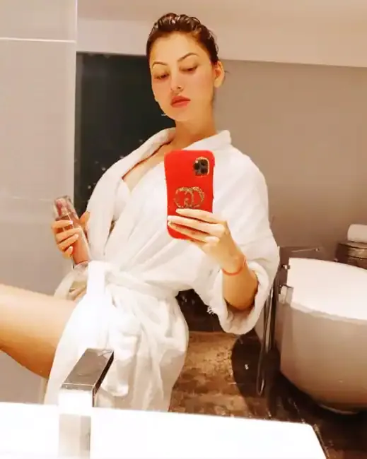 Urvashi Rautela bathrobe bollywood actress