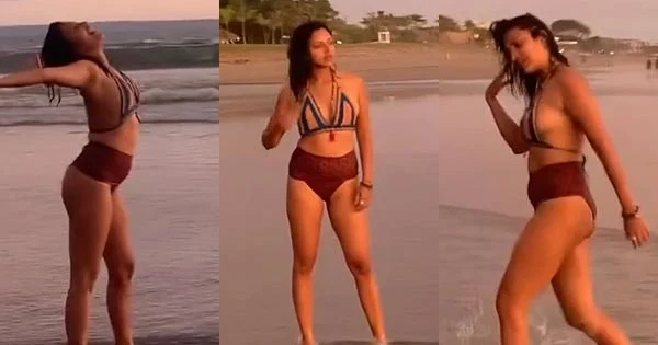 Bholaa actress, Amala Paul, in bikini sets social media on fire – see video.