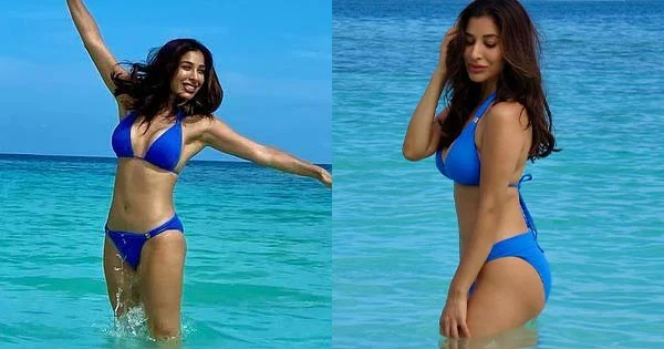 Sophie Choudry in blue bikini showing her sexy body – see hot photos.