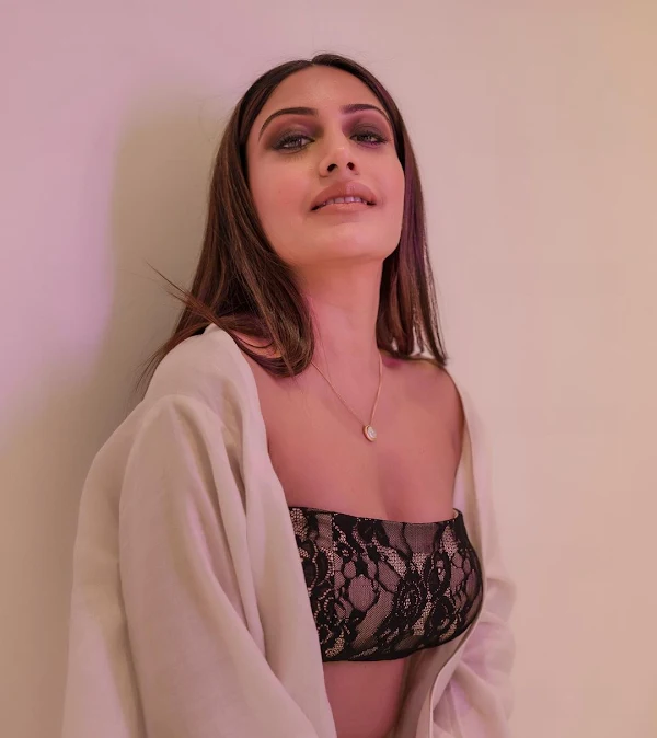 Surbhi Chandna tiny sheer black top