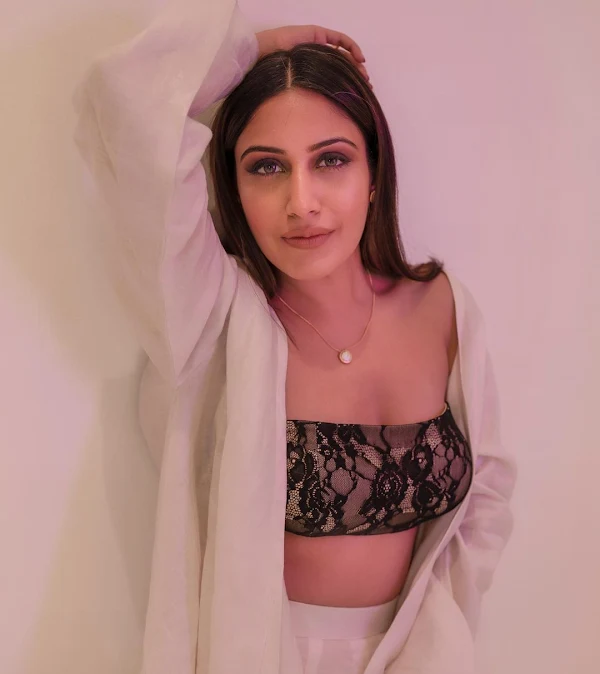 Surbhi Chandna tiny sheer black top