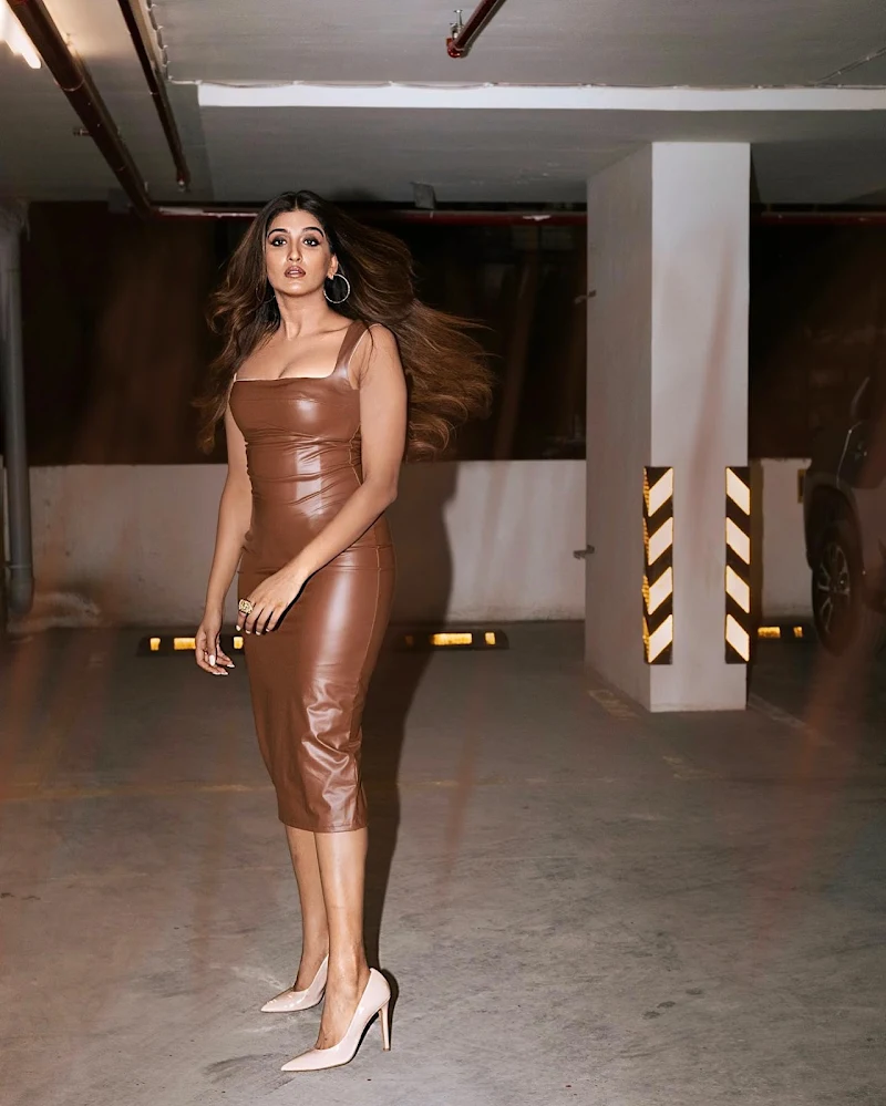 Nimrit Kaur Ahluwalia leather bodycon dress