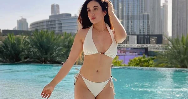 Aditi Budhathoki in white bikini flaunts her fine sexy body and sets things on fire – see now.