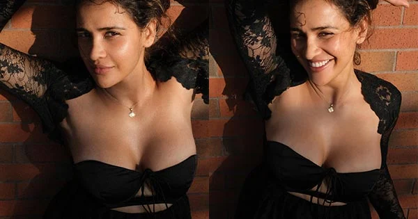 Aisha Sharma flaunting ample cleavage in this black outfit is too hot to handle – see now.