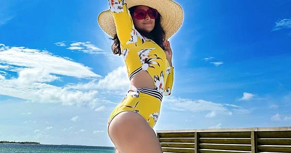 Aishwarya Sharma in yellow swimsuit turned the heat up – see bold look of this TV actress.