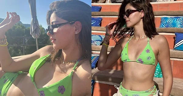 Liger actress, Ananya Panday, in green bikini flaunts her slim toned figure – see now.